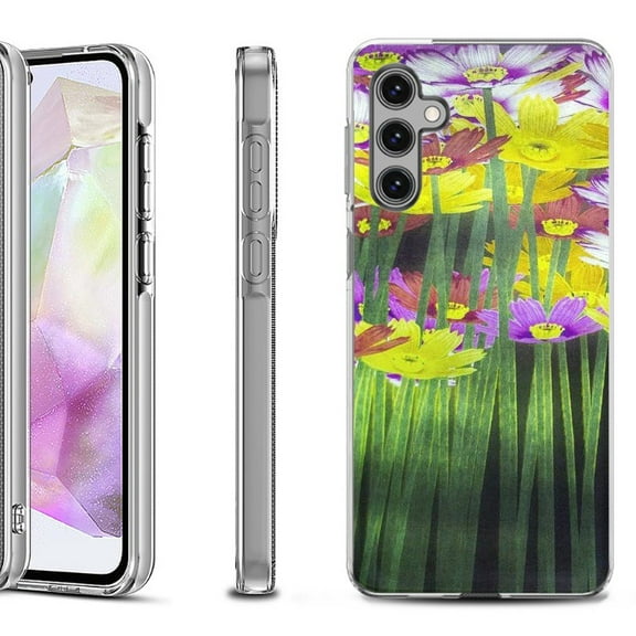 OneToughShield ® Shockproof Phone Case Compatible with Samsung Galaxy A35 5G - Dream Flower