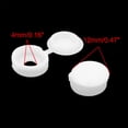 thumbnail image 2 of Unique Bargains 20pcs White Plastic 4mm Screws Head Covers Bolts Nuts Caps for Auto, 2 of 2