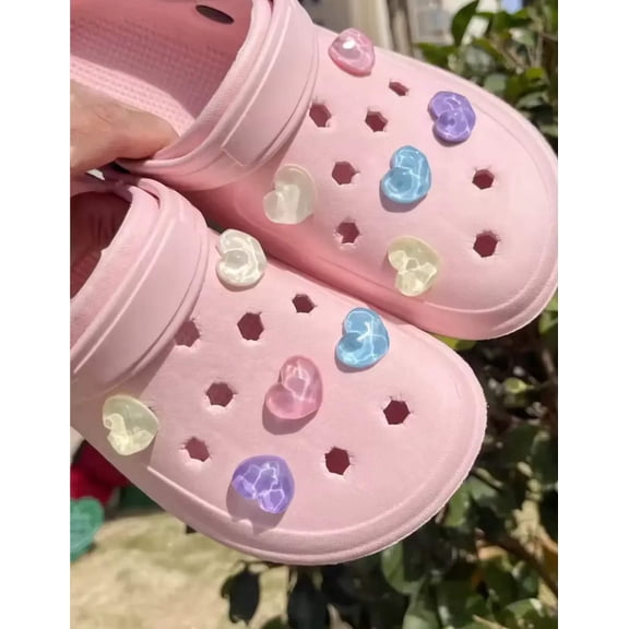 Heart Jelly Drops Clog Charms Set