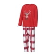 thumbnail image 3 of Diconna Ensemble de Pyjama de Noël Imprimé Parent-Enfant Hauts Pantalons à Carreaux, 3 of 9