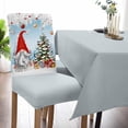 thumbnail image 2 of Chair Covers for Dining Room Set of 6,Gnome Pine Tree Xmas Ball on Gray Stretch Seat Protector Removable Washable Chairs Slipcovers for Kitchen Banquet Wedding Hotel,Winter Fir Leaves Snowflake, 2 of 6