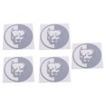 thumbnail image 4 of Ximing 5 Count 4.7x4.7 Inch Reflective Stickers Dog Head Warning Appliques White, 4 of 10