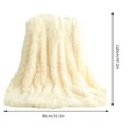 thumbnail image 2 of Bamboohart Fausse Fourrure Extra Douce Unie Réversible Duveteuse Légère à Longs Poils Shaggy Bouffante Douillette Peluche Molletonnée Microfibre Confortable pour Canapé Sofa Lit, 2 of 4
