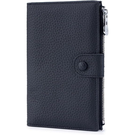 Lanola Genuine Leather RFID Blocking Passport Holder Wallet, Multi-Functional Travel Document Organizer with SIM Card Slots