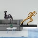 thumbnail image 2 of Estatua de perro de resina,Estatua de perro de resina con forma de animal,Estatua del corredor,Estatua de corredor Escultura de arte abstracto Figura,Estatua de personaje para centro de mesa, 2 of 8