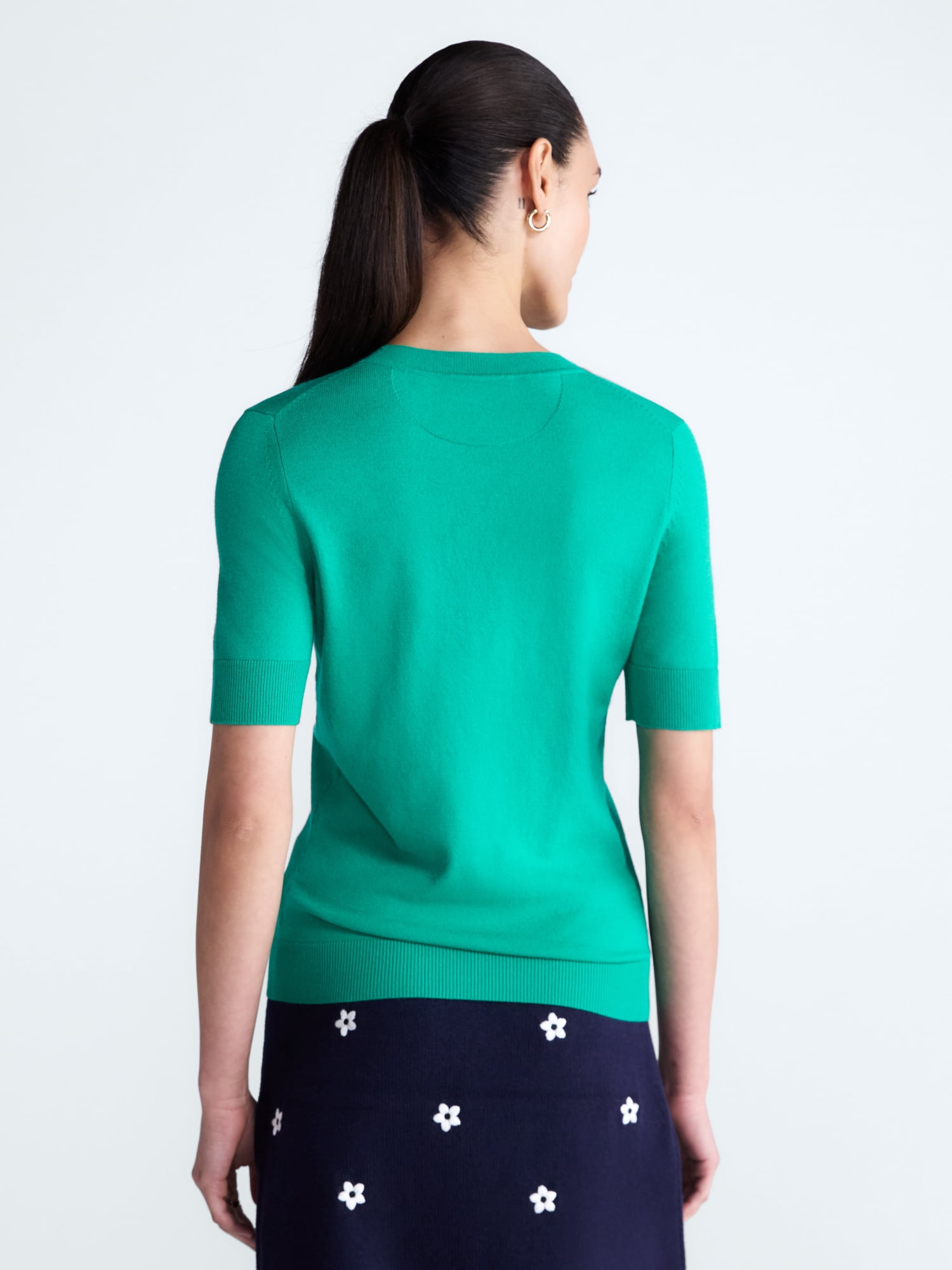 Free Assembly Women's and Women's Plus Cozy Yarn Sweater Tee with Short Sleeves, Sizes XS-4X