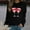 Black, variant on mihongmao Valentine Shirts for Women Loose Women's Print Long Sleeve Round Neck Top Wine S