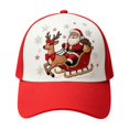 thumbnail image 3 of Basysin Unisex Christmas Print Baseball Cap Adjustable Hat Breathable Casual Sun Hat Fashion Holiday Pattern Outdoor Daily Headwear for Men Women Hat, 3 of 5