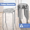thumbnail image 3 of QRKD 17.5" Classroom Stools Set of 6, Steel Stools for School Elementary, Kids Stools w/Daisy Design, Stackable Stools for Classroom, Home, Office, Outdoors, Garden (Gray), 3 of 10