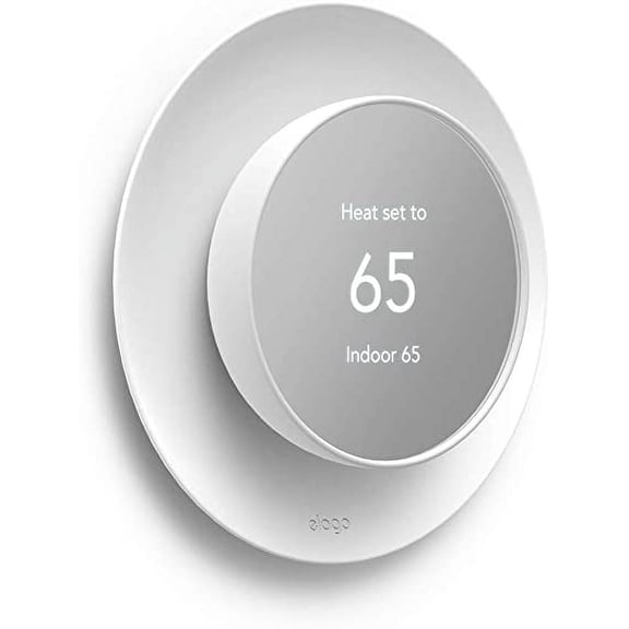 Google Nest Thermostat 2020 Cover - elago Satellite Wall Plate Cover Plus Compatible with Google Nest Thermostat 2020 [White]