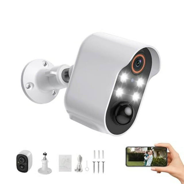 Klonfd Saker 1080p Wireless Camera Sakerplus Camera 2 Way Talk Motion Detection Spotlights Color Night Sd/Cloud Storage Outdoor Home
