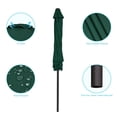 thumbnail image 3 of CHYVARY 7.5 FT Patio Outdoor Shade Table Market Umbrella with Tilt Button for Deck, Garden and Pool, Dark Green, 3 of 8