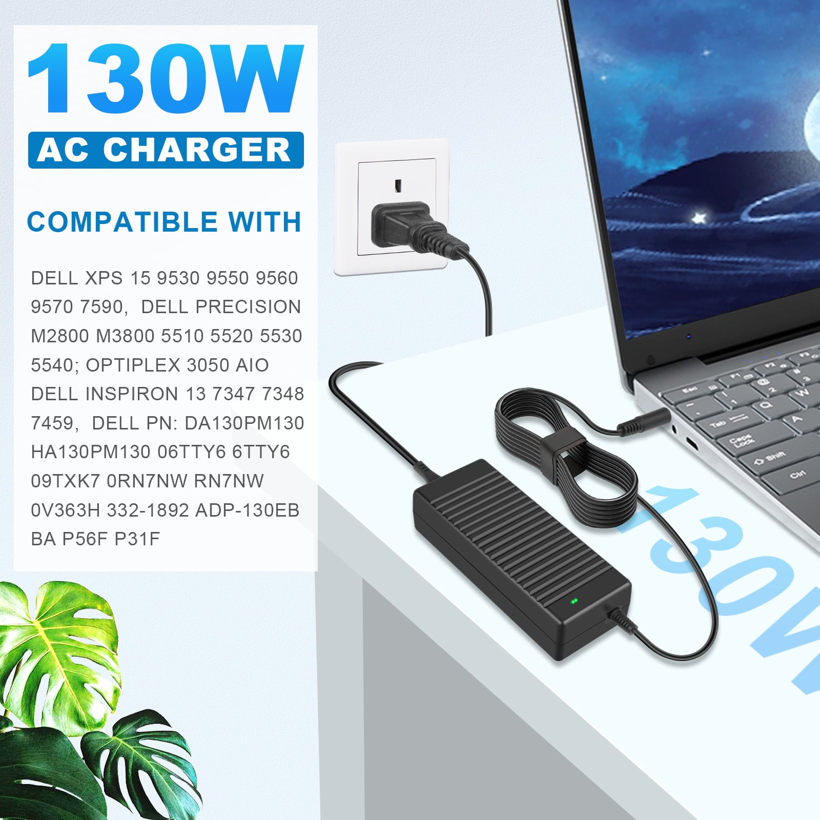 Dell Xps 15 Battery Etssembo 130w Laptop Charger Compatible With