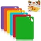 thumbnail image 1 of Bienvenido Tabla de Cortar de Plástico, Tabla Antideslizante con Símbolos de Alimentos y Asas, Tabla de Cortar de Plástico Antibacteriano Sin BPA para Pescado/Verduras/Carne (6 Piezas), 1 of 5