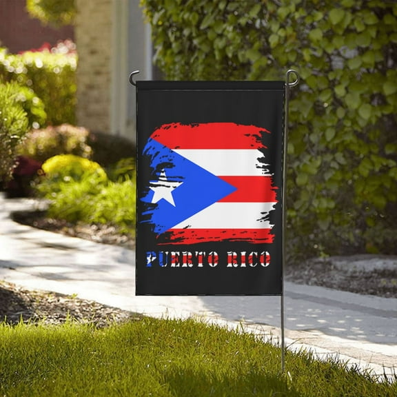Vintage Puerto Rico Rican Flag Funny Garden Flag,Vertical Double Sized Personalized Flag Outside Decoration Yard Flag 12.5"X18"
