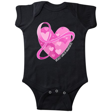 

Inktastic Breast Cancer Awareness Pink Ribbon Around Heart Gift Baby Boy or Baby Girl Bodysuit