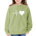 thumbnail image 3 of Mercatoo Girls Heart Graphic Crew Neck Sweatshirts Cotton Soft Oversized Pullover Sweatshirts Teen Kids Cute Long Sleeve Tops, 3 of 8