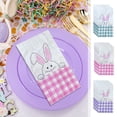 thumbnail image 7 of Pink 16Pc Bunny Themed Paper Napkins, Thick Absorbent Disposable Party Napkins With Festive Print For Birthday Celebrations, Table Setting And Family Gatherings, 7 of 7