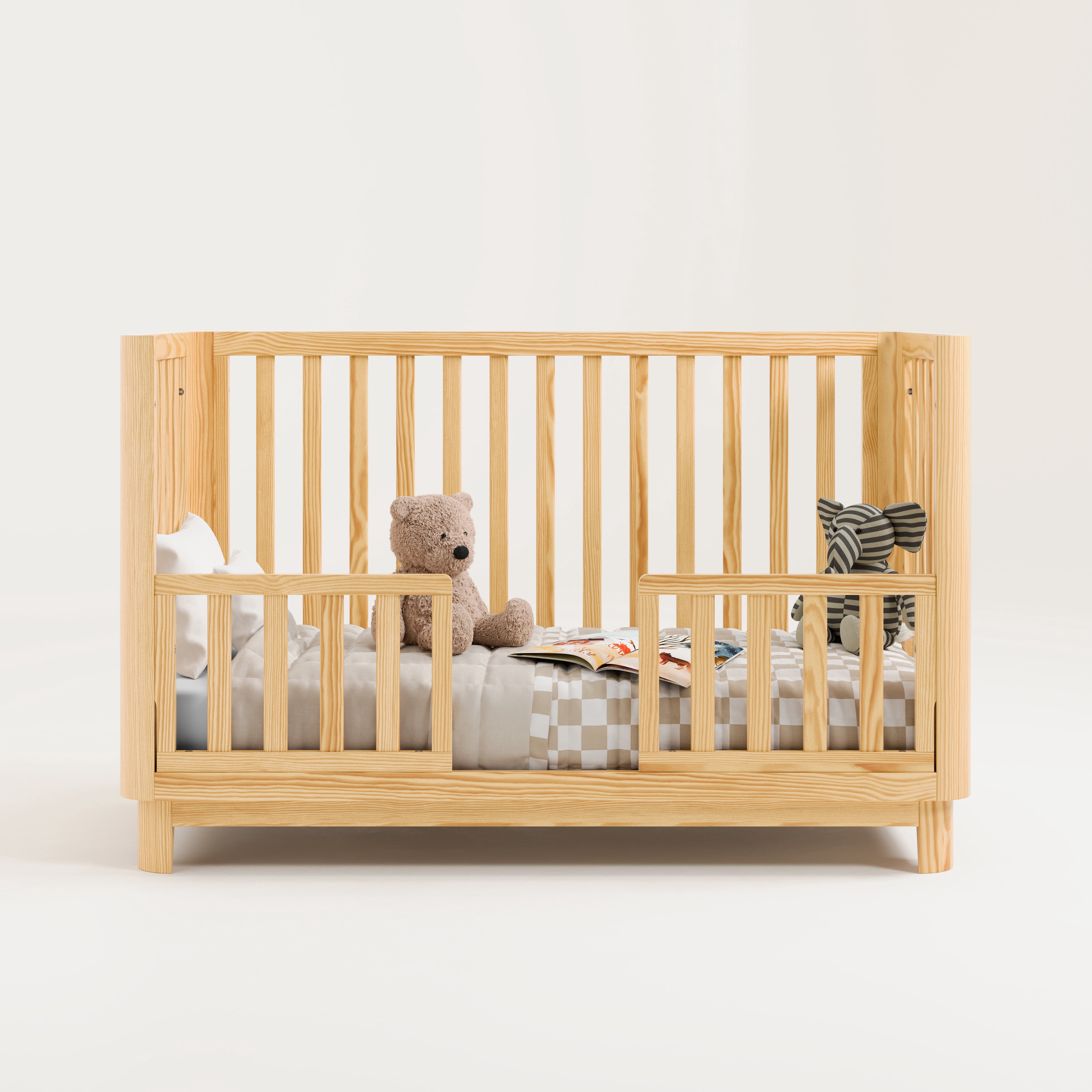 Storkcraft Santos 3-in-1 Convertible Baby Crib, Natural