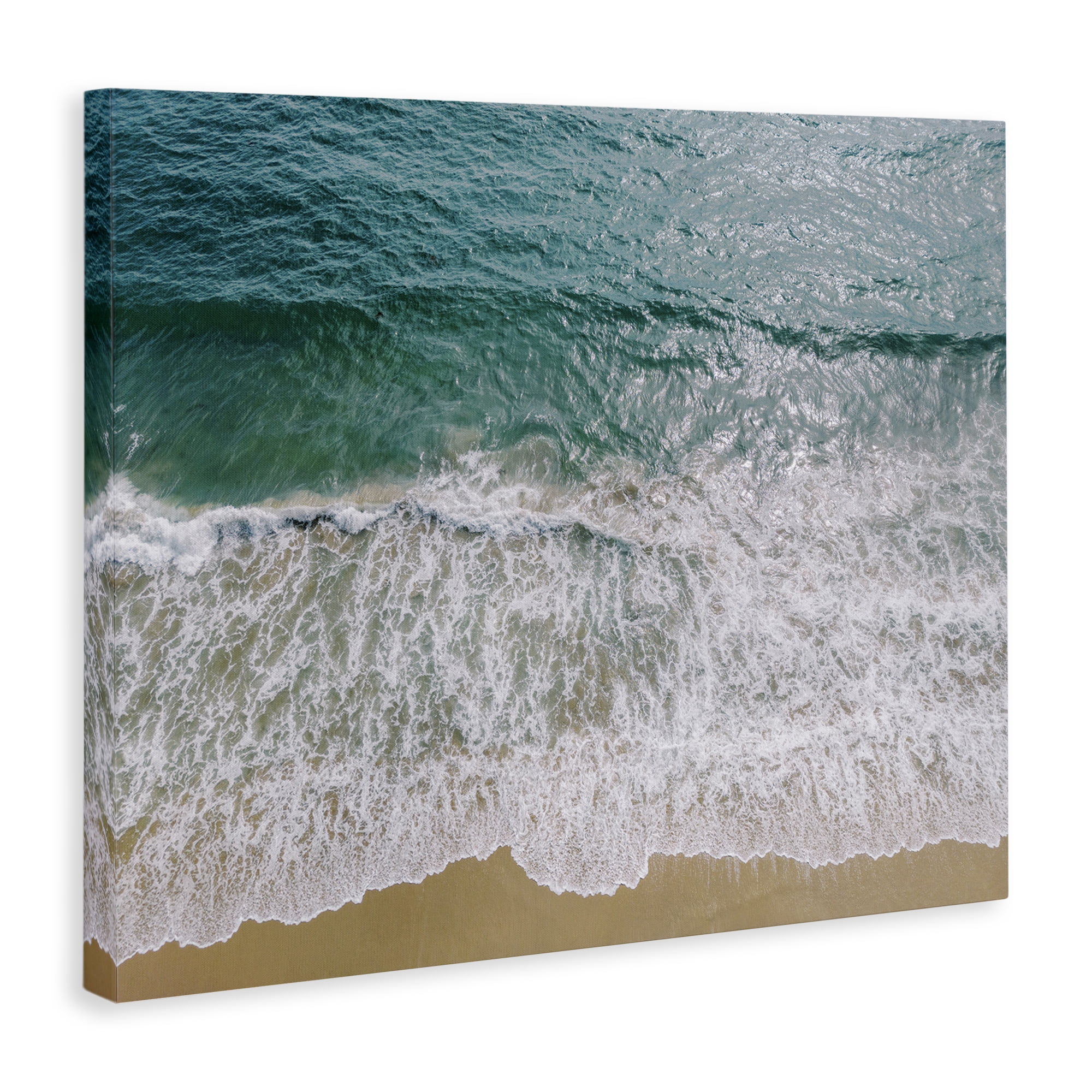Stupell Industries Coastal Sea Waves Landscape Photography Gallery Wrapped Canvas Art Print Wall Art, 48 x 36