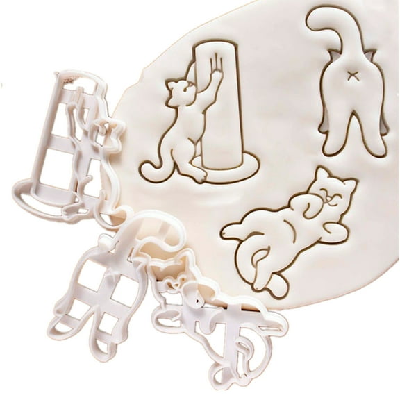 Cat Cutter Mold Polymer Clay Printing Die Ceramic DIY Pottery Sculpture Modeling Fondant Cookie Cake Decorating Make Supp Tools