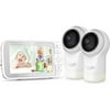 Hubble Nursery View Pro Twin Local Baby Monitor with Large 5-inch Parent Unit Viewer