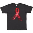 thumbnail image 3 of Inktastic Heart Health Awareness Red Ribbon Made of Hearts T-Shirt, 3 of 5