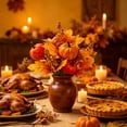 thumbnail image 6 of ChicYu Artificial Fall Pumpkin Branch, Plastic Maple Leaf Faux Floral Pick, Autumn Harvest Decorative for Thanksgiving Halloween Home Decor, 6 of 6