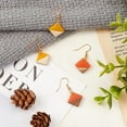 thumbnail image 7 of DIY Dangle Earring Making Kits Including Resin & Wood Pendants Brass Earring Hooks & Jump Rings Rhombus Mixed Color Pendants: 16.5~17.5x17~18x3~4mm thick hole: 1.8mm 28pcs/box, 7 of 7