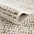 thumbnail image 6 of BoutiqueRugs Keita Contemporary Mosaic Runner Rug - High Pile Fluffy Soft Shag Carpet for Hallway, Kitchen - Cream, Brown - 2'8" x 7'3" Runner, 6 of 19