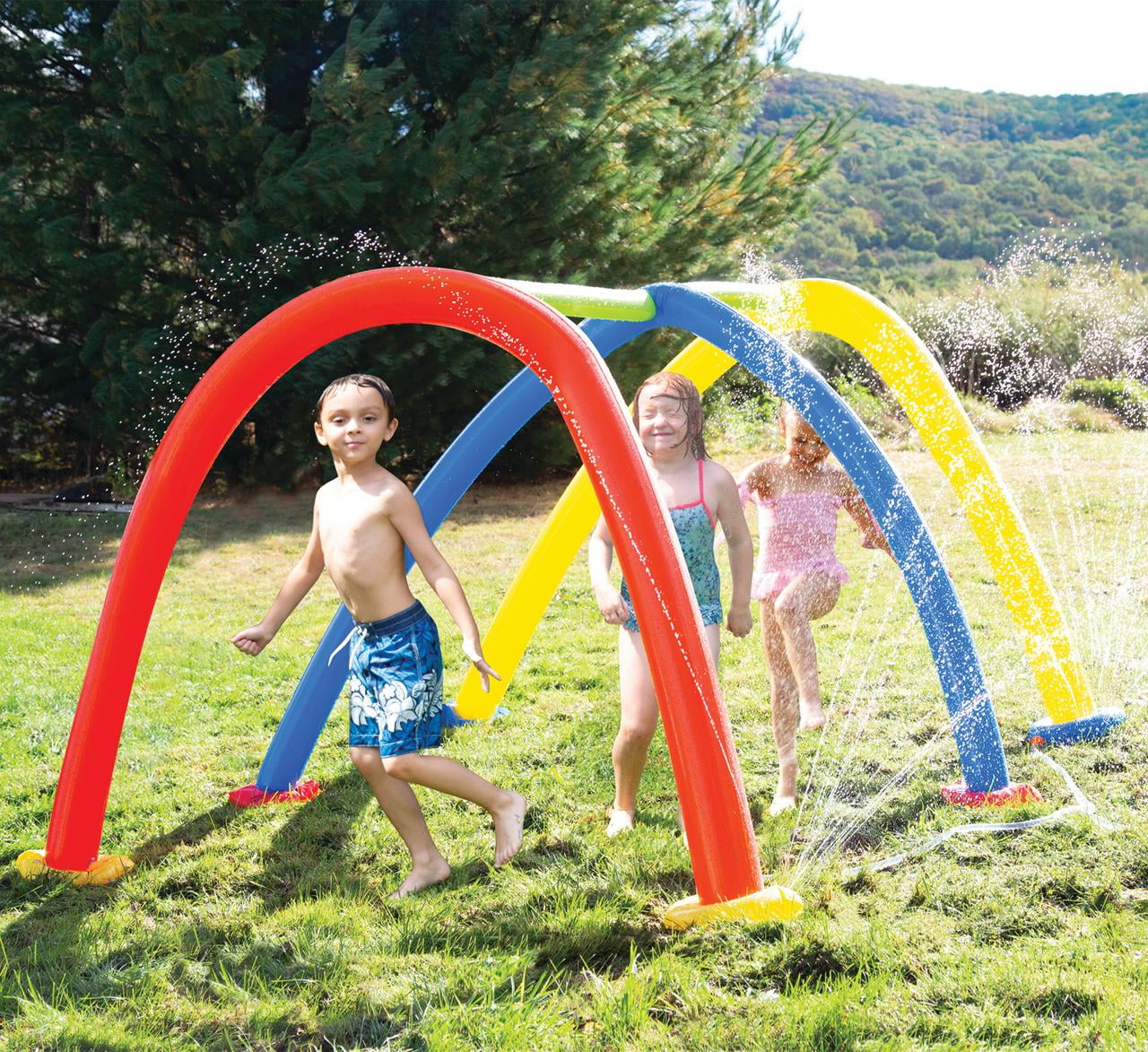 Bundaloo Kids Tunnel Sprinkler Inflatable Giant Outdoor Sprinkler Toy for Kids and Toddlers