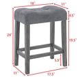 thumbnail image 6 of CQSXDA 4 Piece Bar Table And Chair Set, 59 Inch Dining Table With 3 Upholstered Stools  With Power Outlet  For Home Entertaining, Grey, 6 of 10