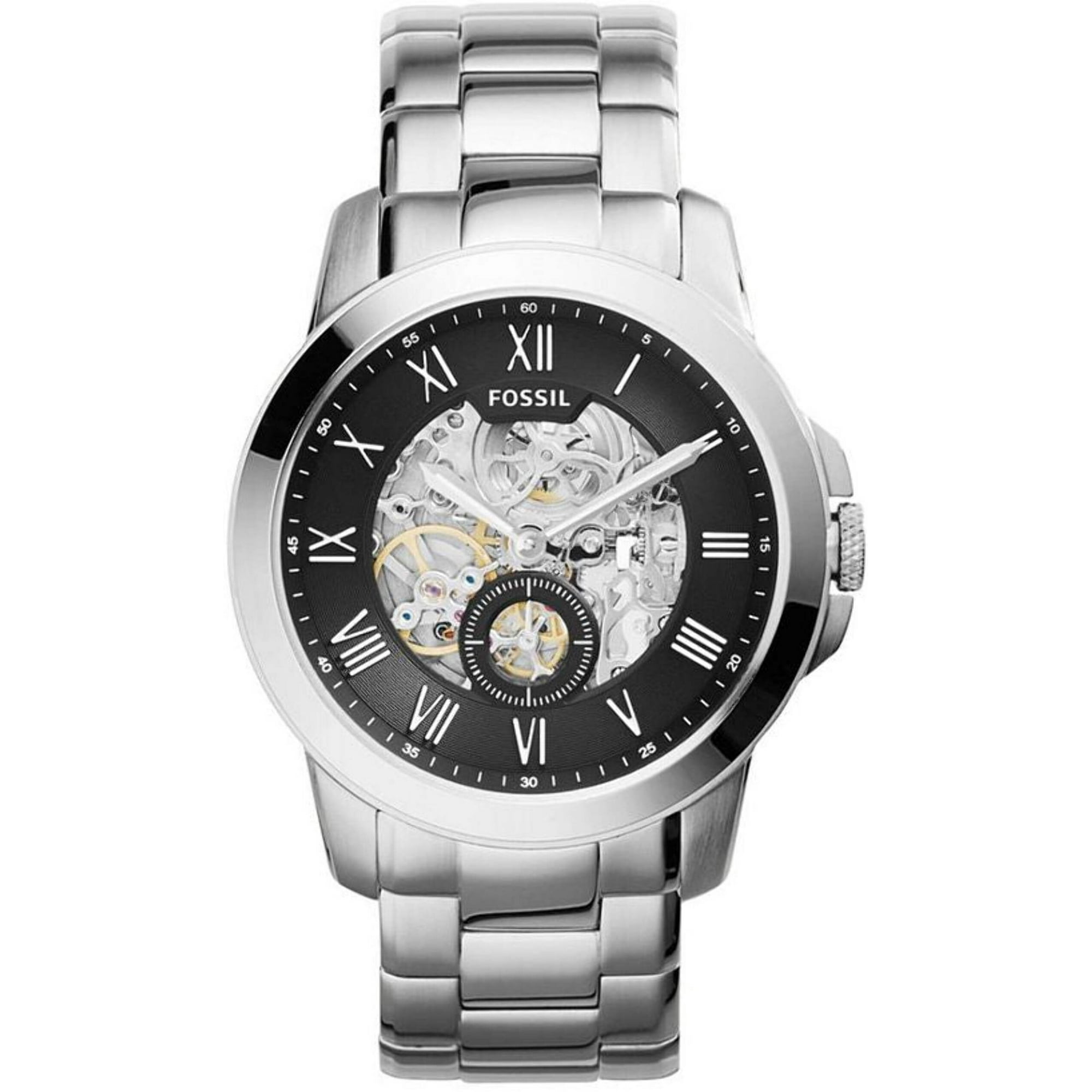 Fossil Men's Grant Watch Automatic Mineral Crystal ME3055
