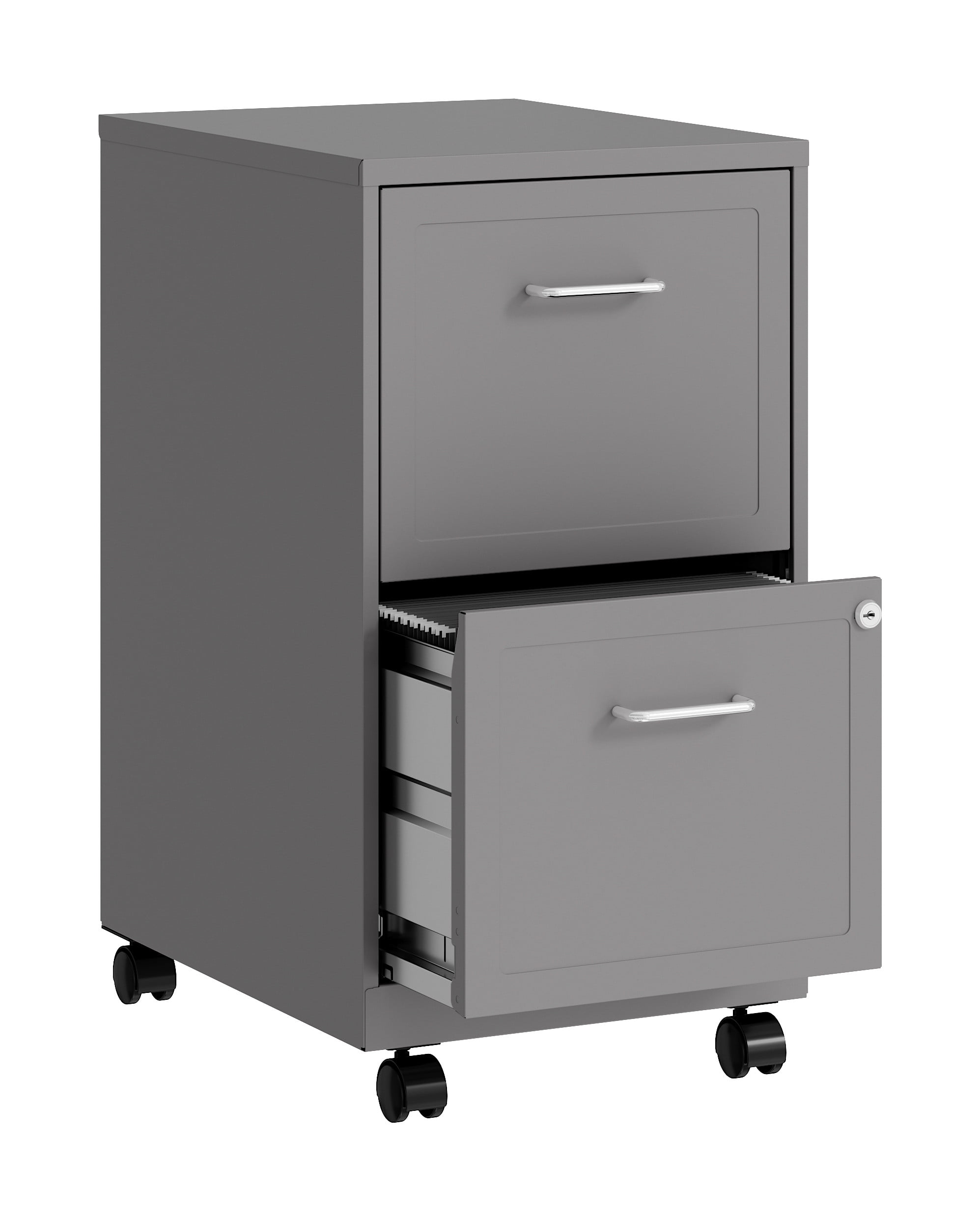 Lorell Space Solutions 18" 2 Drawer Mobile Vertical File Cabinet in Silver - image 5 of 15