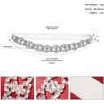 thumbnail image 4 of Wedding Bridal Garter Diamond-Cut Thigh Chain Gemstone Cluster Leg Chain Stretchy Thigh Belt for Women, 4 of 8