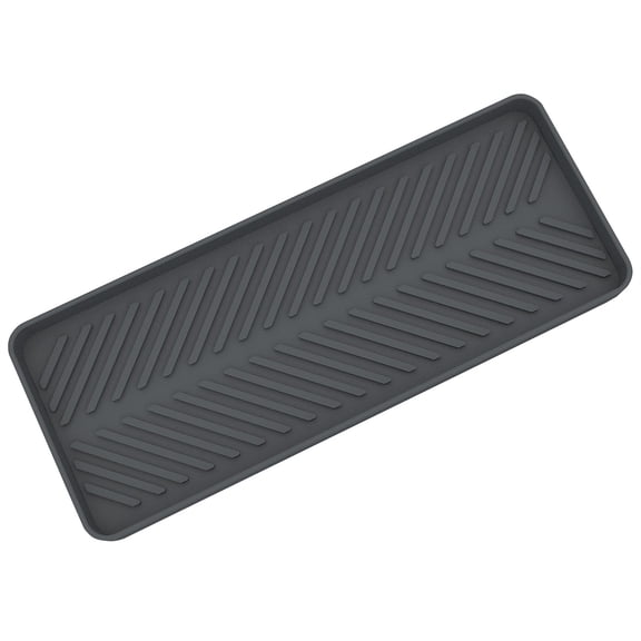 Silicone Organizer Tray 9.1x3.5 Inch, Quick-Drying Sponge Holder for Kitchen Sink, Bathroom Countertop, 6 Colors
