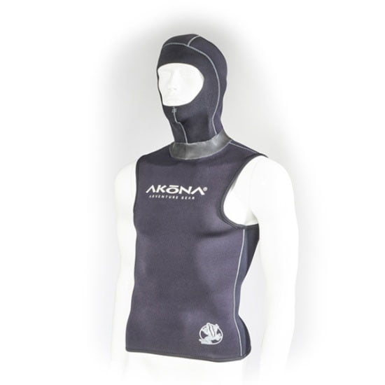 Akona Super Stretch Hooded Vest with Face/Neck Seal 5/3mm Size XS Scuba Snorkel 