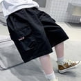 thumbnail image 4 of Glisme Teen Boys Pants Solid Color Elastic Waist With Pockets Autumn Loose Fit Boys Denim Trousers, 4 of 4