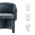thumbnail image 3 of Side Dining Chair Armchair, Blue, Fabric, Bar Pub Cafe Bistro Dining Kitchen Hospitality Restaurant, Modern Contemporary, HB37292, 3 of 10