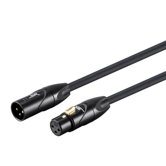 Monoprice XLR Male to XLR Female Cable [Microphone & Interconnect] - 6 Feet - Black | Gold Plated, 16AWG - Stage Right Series