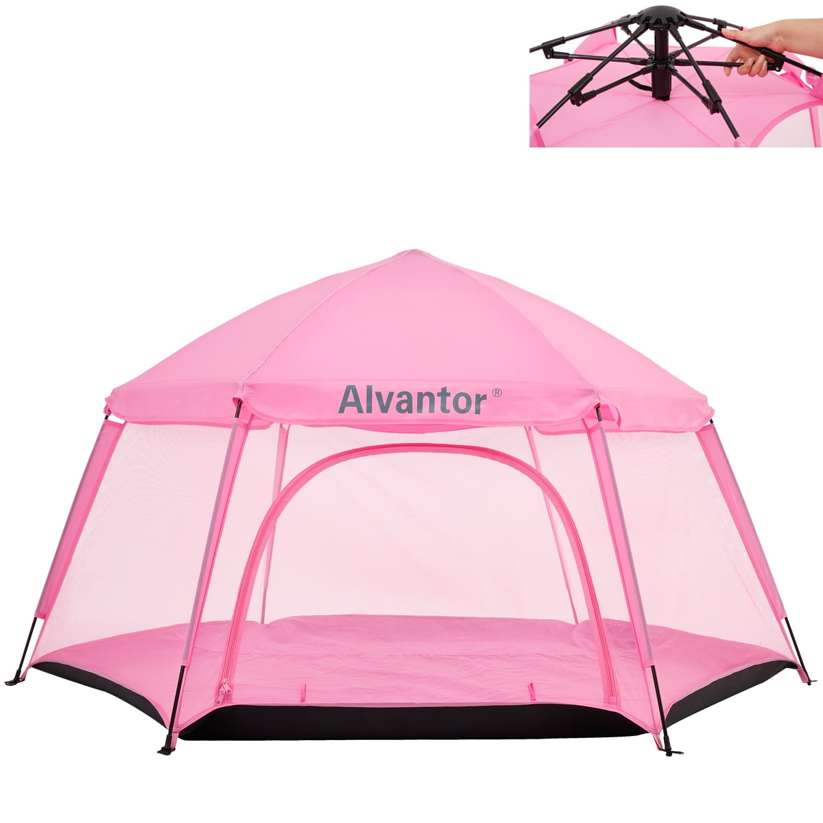 Play Portable Playard Foldable Playpen with Canopy for Baby Walmart