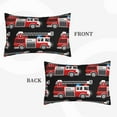 thumbnail image 2 of Goofa Fire and Rescue Truck Pattern Pillow Case – Plush & Soft Cushion Cover, Hypoallergenic Throw Pillow Case for Comfortable Sleep with Envelope Closure-20"x30", 2 of 6