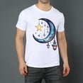 thumbnail image 2 of Mens Oversize T Shirts Moon (5)Casual Short Sleeve Basic Tees Crew Neck T-Shirt Funny Graphic Tees Black or White XS-5XL, 2 of 5