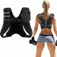 thumbnail image 1 of TEMOGU-Weighted Vest, Weight Vest for Men Women with Detachable Phone Pouch, Exercise Weighted Vests with Reflective Stripe Adjustable Buckle, for Workout, Strength Training, Running, Fitness, Muscle, 1 of 4