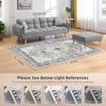 thumbnail image 2 of Boho Vintage Round Rug ft- Faux Wool Dreely Washable Area Rug Small Distressed Throw Rugs Floor Carpet for Door Mat Entryway Bedrooms Laundry (Round - ; Diameter Border ), 2 of 7