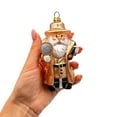 thumbnail image 4 of Santa the Detective Glass Christmas Ornament, Criminal Police Investigator Gift, 4 of 6