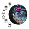 thumbnail image 4 of ZNDUO Night Full Stars Aurora Pattern Spare Tire Cover, Universal Spare Tire Wheel Covers 14 inch, 4 of 8
