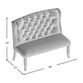 thumbnail image 6 of Furniture of America Sinuata Fabric Tufted 2-Seater Loveseat Bench in Beige, 6 of 6