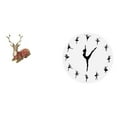 thumbnail image 1 of Figuras de reno, alce, ciervo, estatua, adorno de mesa, reloj de pared, reloj de bailarina, decoración moderna, material de calidad, adecuado, 1 of 8