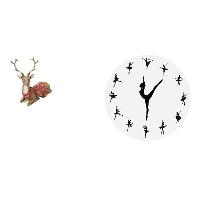 Figuras de reno, alce, ciervo, estatua, adorno de mesa, reloj de pared, reloj de bailarina, decoración moderna, material de calidad, adecuado